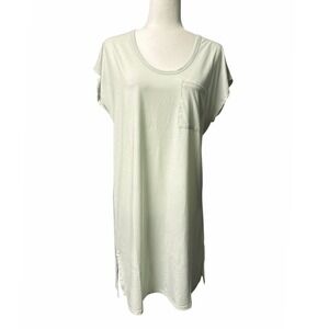 Softies Boyfriend Cap Sleeve Sleep Shirt Dress‎ Sage Green Size Medium